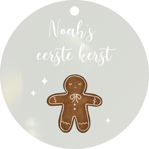 Kersthanger bedrukken baby's eerste kerst
