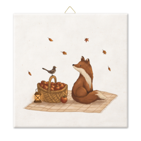 Tegeltje vosje herfst