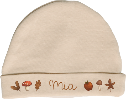 Mutsje met naam herfst thema