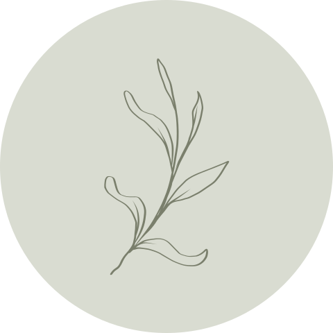 Sluitsticker lichtgroen met illustratie blaadje