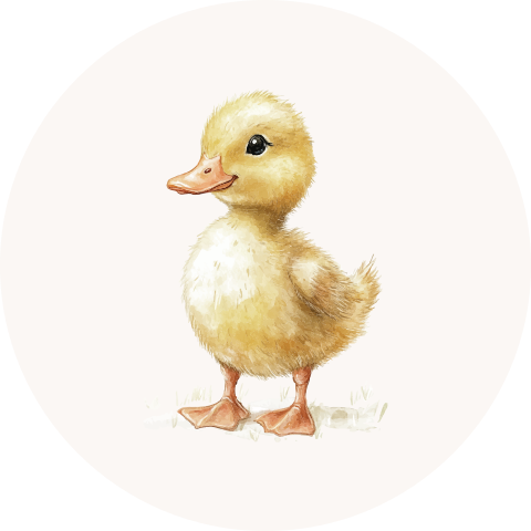 Sluitsticker illustratie lief kuikentje