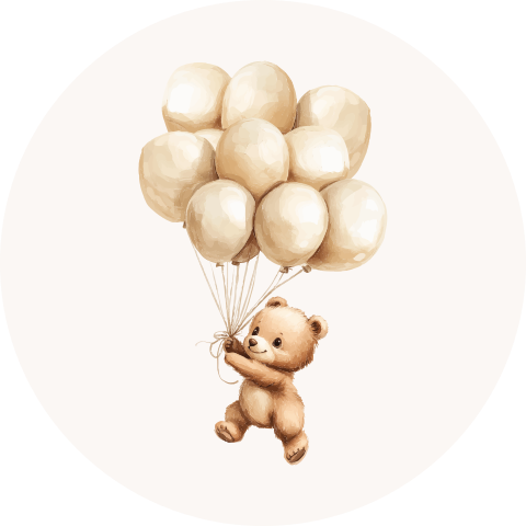 Sluitzegel beertje ballonnen