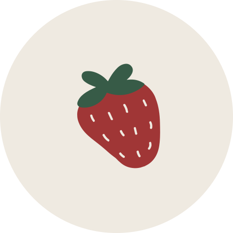 Sluitsticker rode aardbei