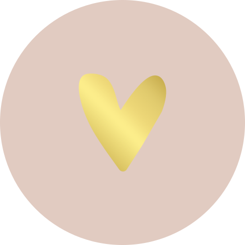 Roze sluitsticker hartje goudfolie