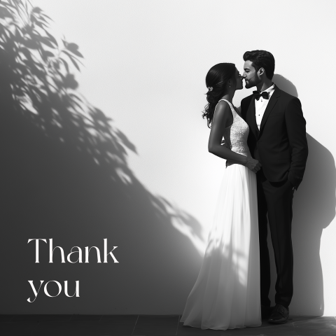 Minimalistische bedankkaart met foto