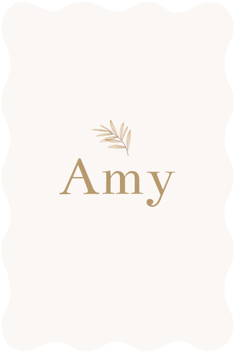 Offwhite geboortekaartje met aquarel blaadje en schulprand