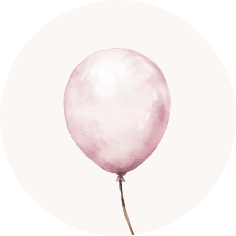 Sluitzegel roze ballon