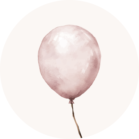 Sluitzegel roze ballon