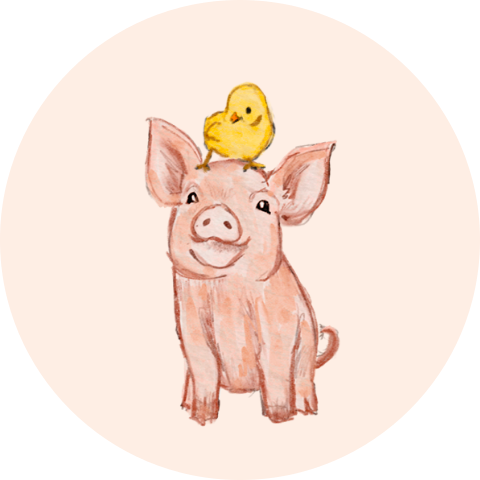 Sluitsticker met varkentje