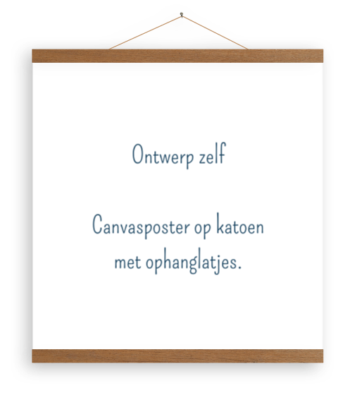 Ontwerp zelf - canvasposter op katoen vierkant