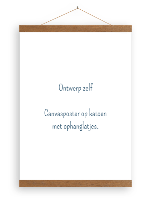 Ontwerp zelf - canvasposter op katoen