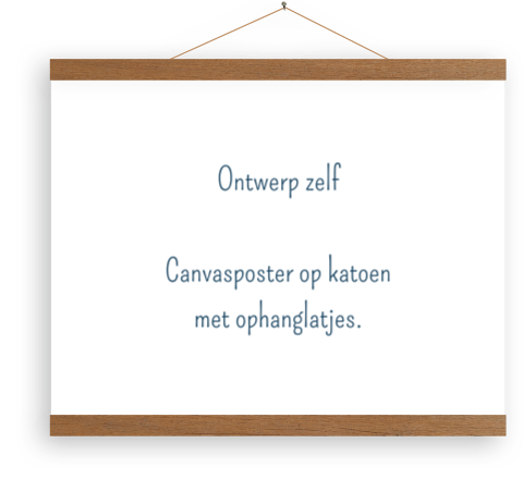 Ontwerp zelf - canvasposter op katoen liggend