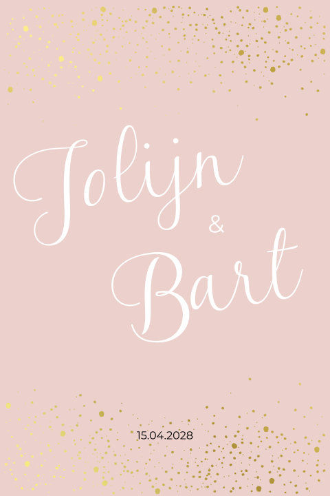 Hochzeitseinladung mit goldenen Sprenkeln - Zartes Versprechen