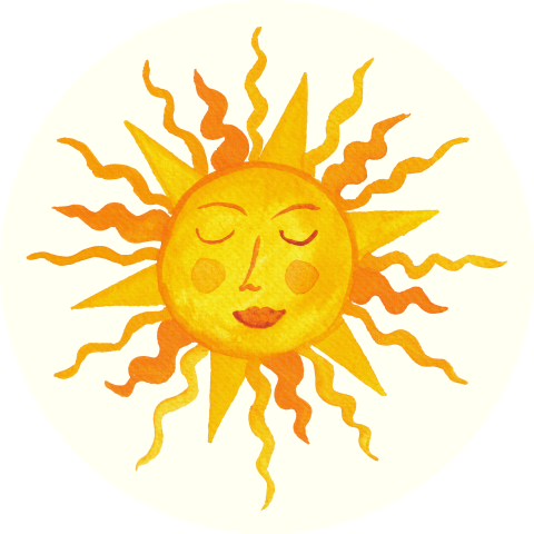 Briefsiegel mit Sonnen-Zeichnung - Italienischer Sommer 