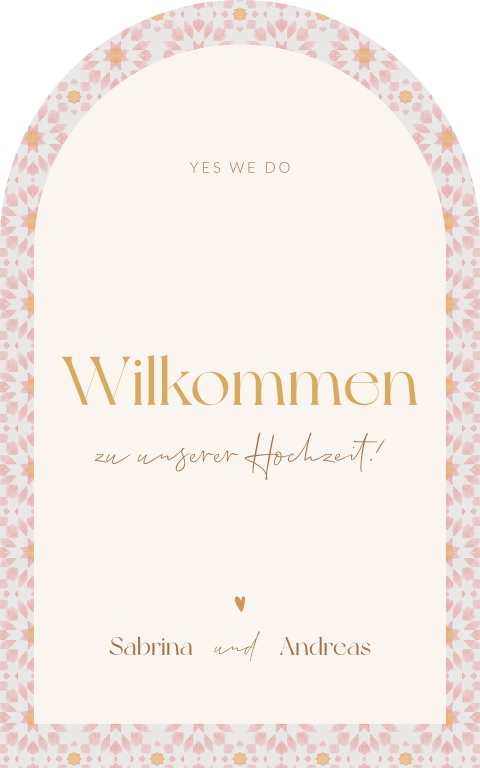 Willkommensschild mit Boho-Muster - La Dolce Vita