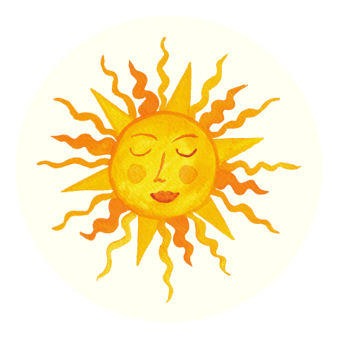 Zusatzkarte mit Sonnen-Zeichnung - Italienischer Sommer  