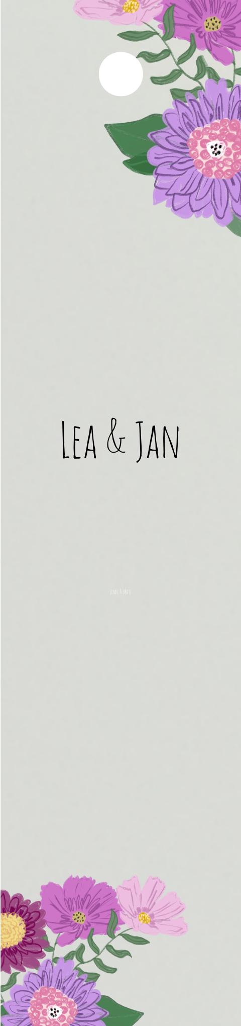 Label mit lilafarbenem Blumen-Design - Vivid Flowers