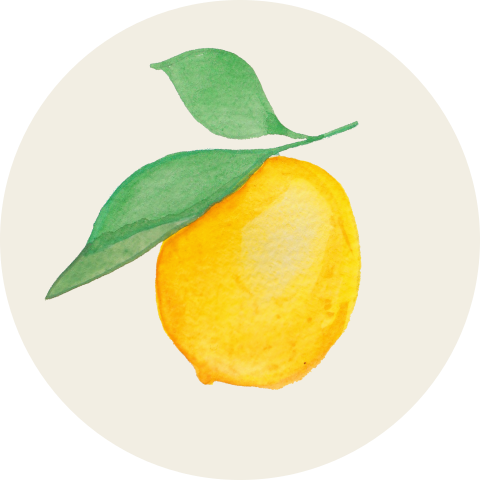 Briefsiegel mit einer handgemalten Zitrone - Olives & Lemons