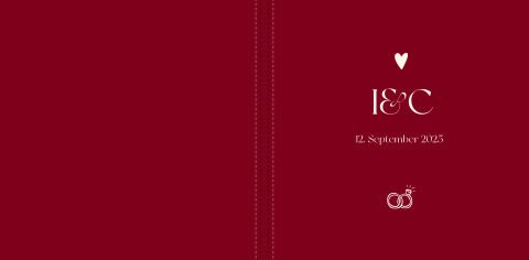 Gästebuch zur Hochzeit in bordeauxrot - Red Velvet