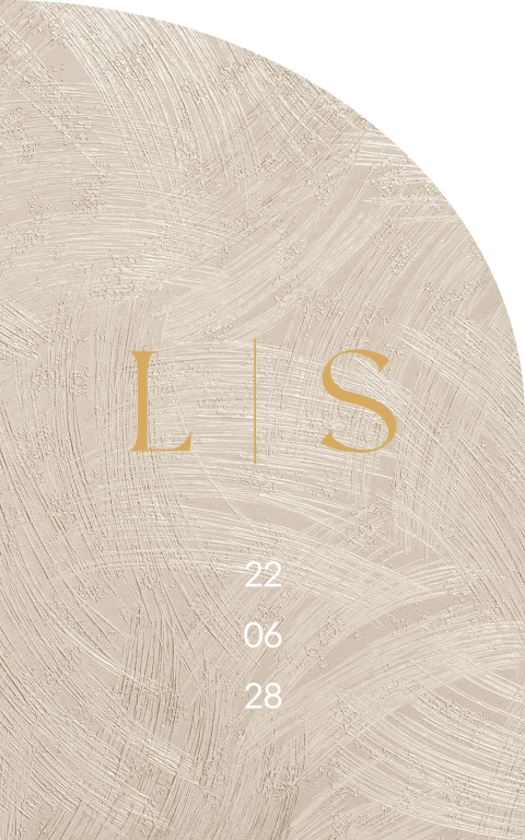 Willkommensschild mit Struktur-Look und Initialen - Textured Love