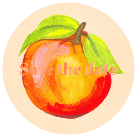Save-the-Date Karte mit Orangen-Design - Mediterranean Glow