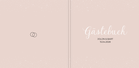 Gästebuch in altrosa mit Sprenkeln - Zartes Versprechen