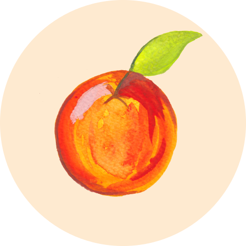 Briefsiegel mit gemalter Orange - Mediterranean Glow