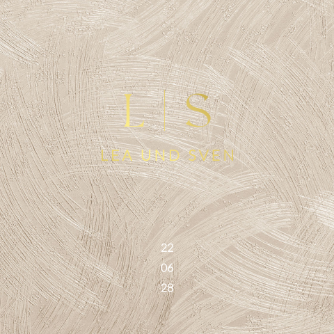 Hochzeitseinladung im Struktur-Look mit Goldfolie - Textured Love