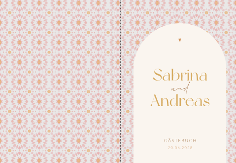 Gästebuch mit Boho-Muster und Goldfolie - La Dolce Vita