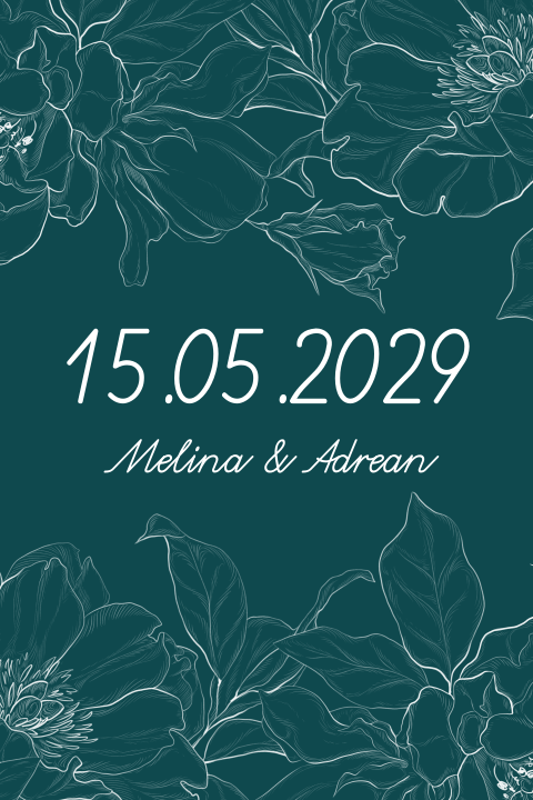 Save-the-Date Karte mit zarten Blumen - Whispering Poppies 