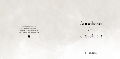 Gästebuch mit elegantem Aquarell-Rand- Muted Elegance