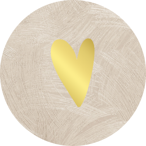 Siegel im Struktur-Look mit goldenem Herz - Textured Love
