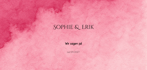 Hochzeitseinladung mit Aquarellverlauf in rosa - Rose Blush