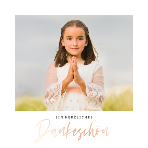 Roségoldene Danksagung