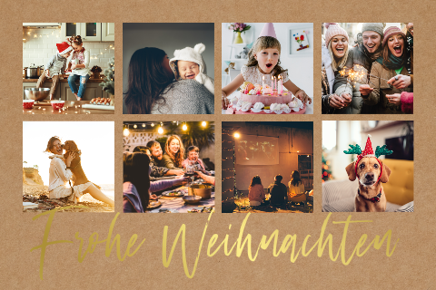 Weihnachtskarte: Unsere Erinnerungen mit Fotos