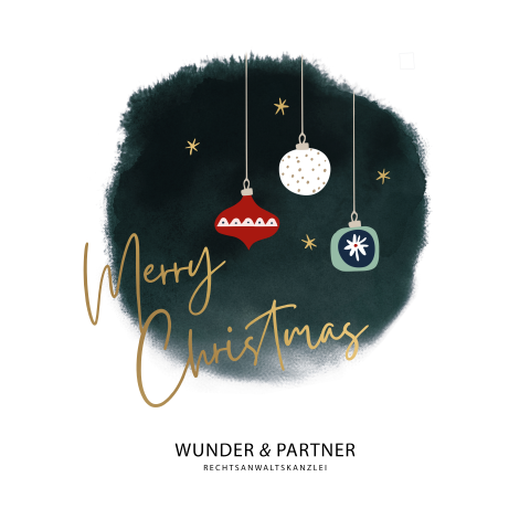 Weihnachtskarte: Tannenbaumschmuck mit Foto in Weiß