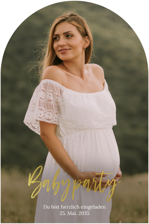 Einladungskarte Babyparty: Torbogen