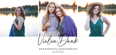 Dankeskarte Jugendweihe: Zeit vergeht mit Fotos