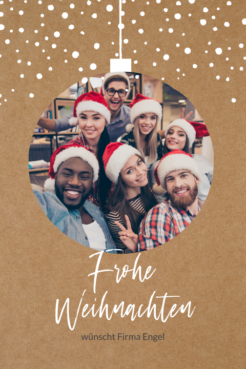 Weihnachtskarte: Im Winterland mit Fotos in Kraft Look