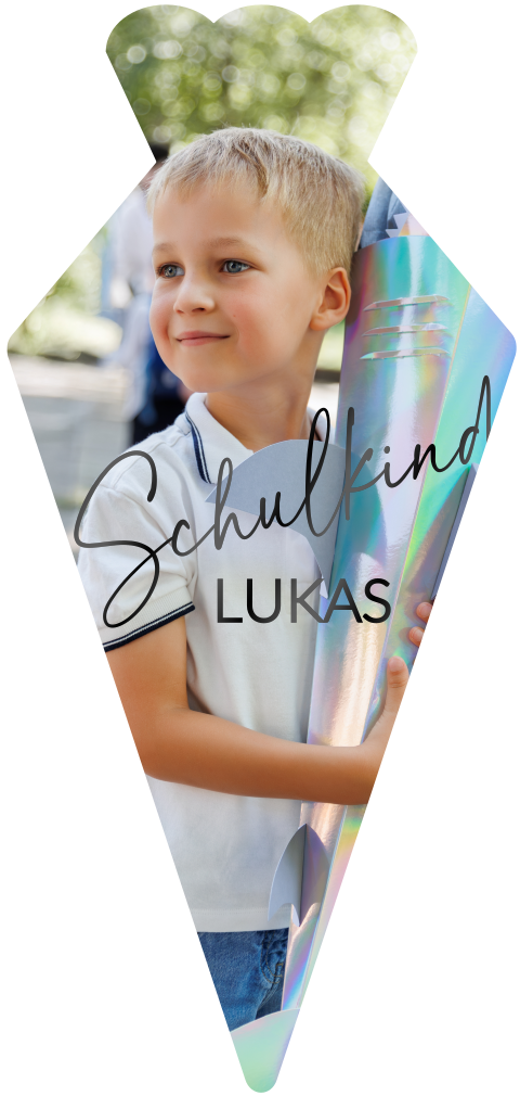 Dankeskarte Einschulung: Schultüte Foto