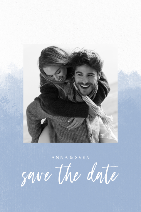 Save The Date Karte: Feiner Pinselstrich