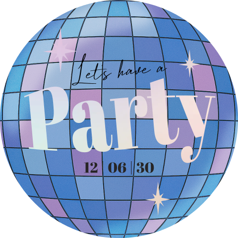 Einladungskarte 30. Geburtstag: Discokugel