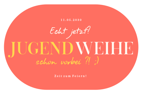 Einladungskarte Jugendweihe: JUGENDweihe in Rot