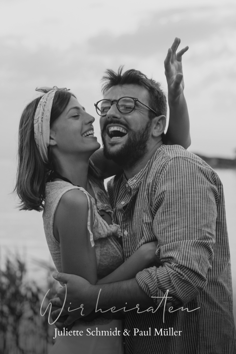 Einladungskarte Hochzeit: Fotomoment mit Foto
