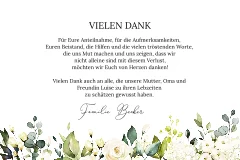 Danksagung Trauerkarte mit roter Aquarell-Rose auf Weiß Danksagung Trauerkarte mit roter Aquarell-Rose auf Weiß