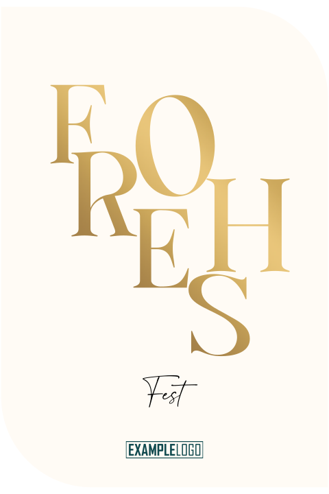 Weihnachtskarte: Frohes Fest in Gold