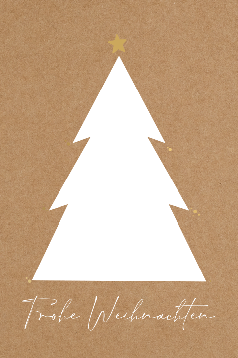 Weihnachtskarte: Tannenbaum Passepartout