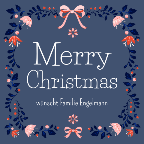 Weihnachtskarte: Schleifenmuster mit Fotos