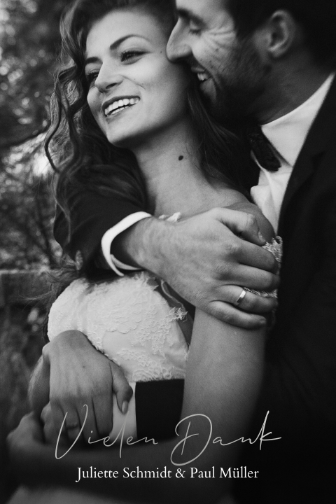 Dankeskarte Hochzeit: Fotomoment
