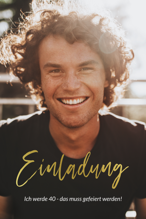 Goldene Schrift Geburtstag